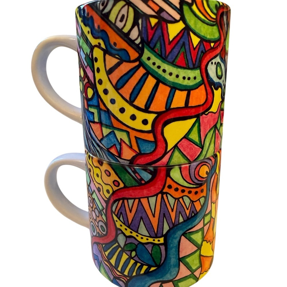 Cricut Colorful Patterned Mugs